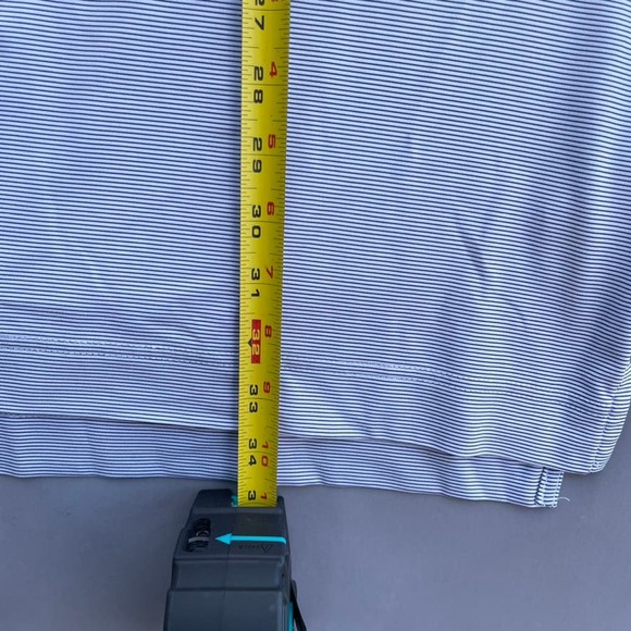 Foot Joy XL Men's Polo Golf Shirt White With Black Pin Stripe - Picture 4 of 7